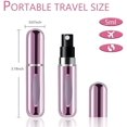 thumbnail image 3 of 4 Pcs Mini Refillable Perfume Portable Atomizer Bottle, 5ml Bottom-Fill Perfume Spray Scent Dispenser, Leak-Proof Travel Pump for Cologne, Aftershave & Purse (Silver/Pink/Blue/Black/), 3 of 7