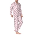 thumbnail image 2 of Daiia Pink Disco Ball for Men's Long-Sleeved Pajama Set – Soft & Comfortable Sleepwear Button-Up Pajamas Cozy Lounge Wear-Large, 2 of 7