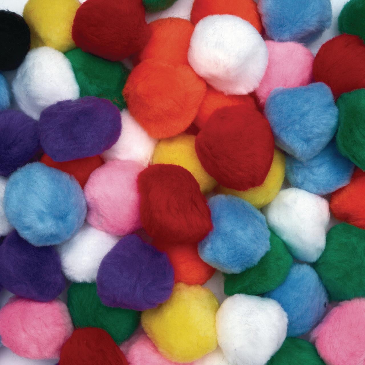 MILISTEN 120pcs Assorted Pom Poms 2cm Gauze Mesh Fluffy Small DIY Crafts Decorations Multicolor for Hobby Supplies 