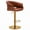Brown, variant on ATHOPE Bar Stools, PU Leather Counter Height Stools with Back and Dual-Layer Cushion Seat, Mid-Century 360 Swivel Barstools, Black