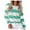 Z01 Green-1, variant on LINGLANG Womens Tops Trendy Casual Crew Neck Long Sleeve Color Matching Printed Top T Shirt Under $5