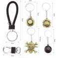 thumbnail image 2 of Llavero de dibujos animados Lu Fei sombrero de paja y calavera alrededor llavero de Metal para hombres y mujeres pequeño llavero de regalo, 2 of 5