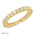thumbnail image 2 of 1.2 ctw Wedding Band for Women - 18K Yellow Gold Moissanite Stackable Eternity Ring, 2 of 5