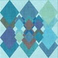 thumbnail image 1 of Ahgly Company Indoor Square Patterned Blue Ivy Blue Area Rugs, 7' Square, 1 of 6