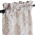 thumbnail image 2 of Superior Venetian Damask Jacquard Rod Pocket Curtain Panel, Set of 2, 26" x 63", Brass, 2 of 5