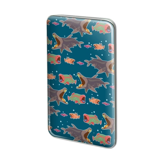 Fish Eat Fish Food Chain Pattern Metal Rectangle Lapel Hat Pin Tie Tack Pinback