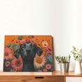 thumbnail image 4 of Balery Sunflower Black Dog Pattern Canvas Decorative Picture – 30x40in Premium Wall Art, Modern Canvas Print for Home Decor（Horizontal）, 4 of 6