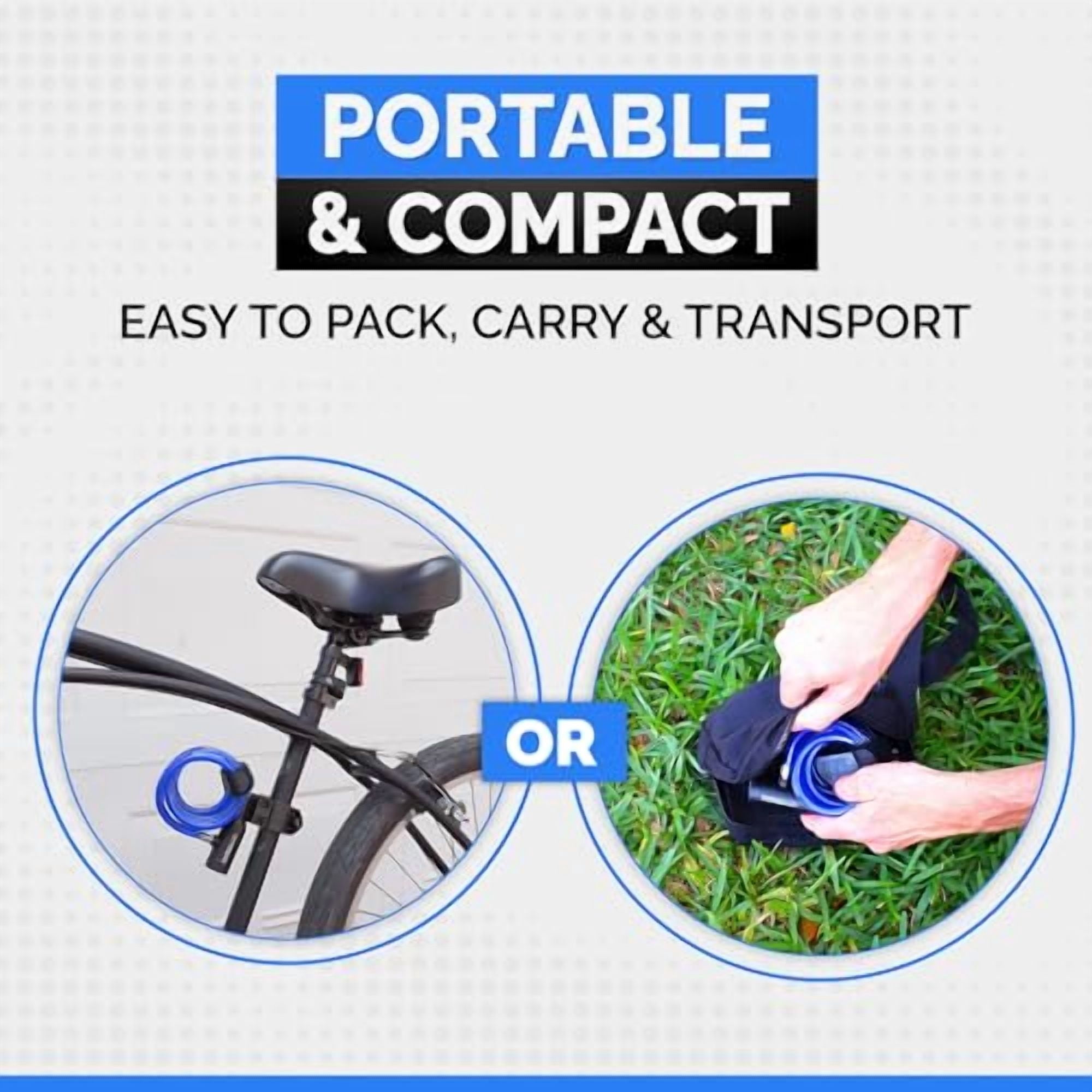 Bike Cable Lock Set, Coiled Security Cable with Key Lock and Mounting Bracket, Compact Anti-Theft Protection for Bikes, Bicycles, Scooters and More 4ft