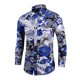 thumbnail image 4 of Camisa estampada para hombre, camisa de temperamento ajustada, camisa informal de manga larga con solapa Floral para hombre, camisa de talla grande versión coreana para hombre Pompotops  oipoqjl50489, 4 of 5
