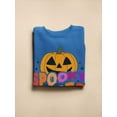 thumbnail image 3 of Spooky Vibes. Retro Pumpkin Sweatshirt Men -Image by Shutterstock, Male XX-Large, 3 of 4