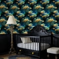 thumbnail image 4 of Peel and Stick Wallpaper Cinematic Fantasy Mushrooms Glowing Filigree Misty Forest Wall Mural 17.7in x 9.8ft Self Adhesive Removable Wall Paper Renter Friendly Wallpaper for Nursery Bedroom, 4 of 8
