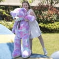 thumbnail image 4 of Oso de peluche Tezituor, 132 cm, arcoíris gigante, color morado, 4 of 7