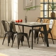 thumbnail image 2 of Gymax Tolix Style Metal Dining Chairs Set of 4 w/ Removable Backrest for Dining Room, 2 of 10