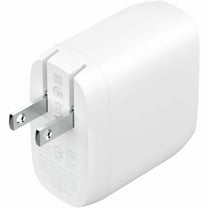 Belkin BoostCharge Dual USB-C Wall Charger w/PPS 60W for Apple iPhone 16, 16 Plus, iPad, Galaxy S25, Google Pixel, Nintendo Switch 2 - Compatible w/C to Lightning & C to C Cables - White