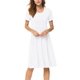 thumbnail image 4 of Vestido de verano casual de manga corta para mujer, vestido de cintura imperio con bolsillos, 4 of 5