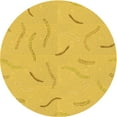 thumbnail image 1 of Ahgly Company Tapis Rond Lavable en Machine Intérieur Transitionnel Jaune, 5 Pieds Rond, 1 of 7