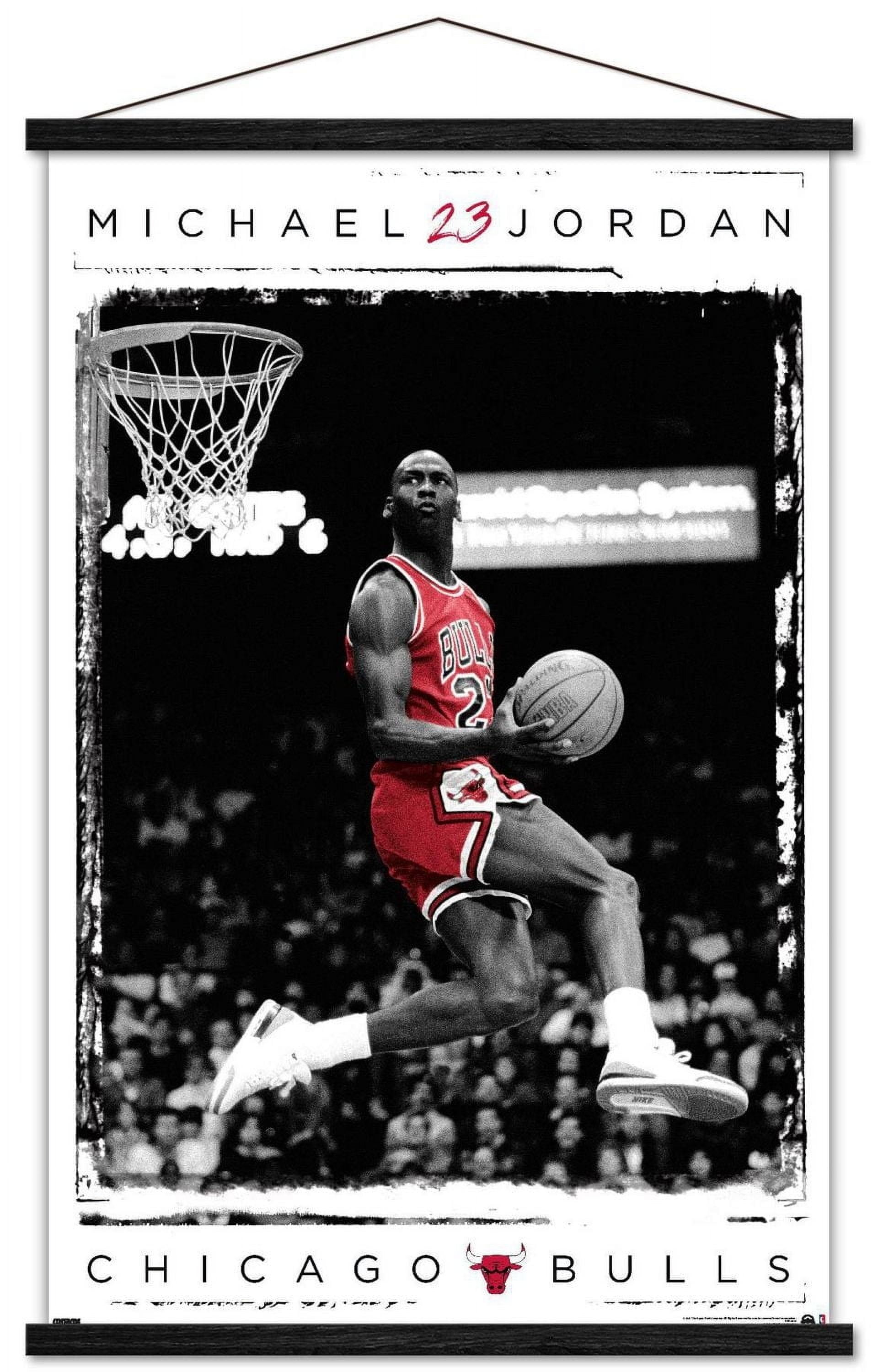 Michael Jordan - Dunk Wall Poster, 14.725" x 22.375" Framed