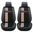 thumbnail image 3 of Leadwolf Front Car Seat Covers Leather for Dodge for Nitro 2007-2012 2 Seats Airbag Compatible Waterproof Premium Leather Front and Back Seat Protectors 2PCs Black and Beige, 3 of 7