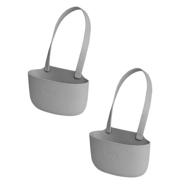 Oleegame 2PC Shower Soap Dish With Hook Single Layer Kitchen Sink Storage Hanging Bag Home Multis Function Faucet Debris Storage