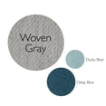 thumbnail image 3 of Leick Home Cusp Rectangle Gray with Blue Indoor/Outdoor Area Rugs, 4' x 6', 3 of 7