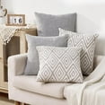 thumbnail image 2 of SUSIELADY Throw Pillow Covers Set of 4, 18"x18" Linen Decorative Square Couch Sofa Cushions, Accent Home Decor, Living Room, Bedroom, Chair, Gray, 2 of 7