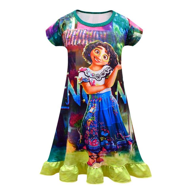 Vestido de princesa para niñas, novedad de verano 2022, disfraz de juego de rol para niñas, vestido informal de película de Disney Encanto zhangyuxiang unisex