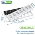 thumbnail image 2 of Ezy Dose Push Button Weekly ( 7-Day) Pill Organizer, AM/PM Pill Planner, Black and White, 2 of 4