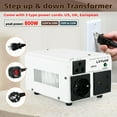 thumbnail image 4 of LVYUAN 800W Voltage Transformer Step Up 110V to 220V & Step Down 220V to 110V, Voltage Converter with US/UK/European Power Cords, for Travel, Appliances, Silent & Safe (Transformador de Voltaje), 4 of 12