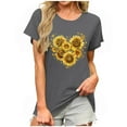 thumbnail image 2 of Women Blouses My Orders, Womens Short Sleeve Daisy Tops Crew Neck Dressy Casual Loose Fit Shirts Summer Flowy Blouses 2025 Trendy Clothes, 2 of 6