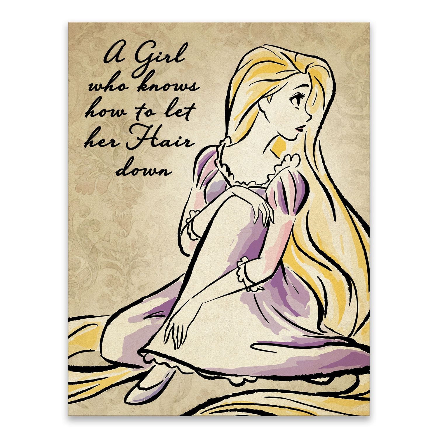 Artissimo Designs Disney Tangled Rapunzel Fashionista Printed Canvas