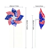American Flag Patriotic Pinwheels, 4th of July Red White Blue Wind Spinners, Independence Day Decorations for Yard and Garden
