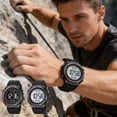 thumbnail image 1 of Yrmaups 2Pcs Men's Digital Watch Multi-Functional Alarm, Water Resistant Sports Digital Wristwatch For Study Work Running, Stopwatch Timer For Daily Wear, 1 of 9