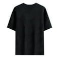 thumbnail image 5 of MIXUE Mens T-Shirts Solid Color Round Neck Short Sleeve Jacquard Soft Comfortable Breathable Casual Loose Trendy Business Sports Pullover Tops Tshirts Outwear,Black,XXXXXXL, 5 of 6