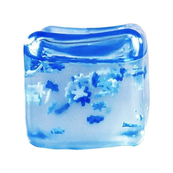 Jouet de Bloc de Glace Cube Anti-Stress Fantaisie pour la Détente et l'Anxiété Bloc de Glace Transparent Cube Compressé Jouet pour Bureau et Jouet de Bureau 2 Pcs