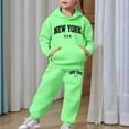 thumbnail image 4 of 6-7 Years Boy's 2 Piece Outfit Hoodie Pullover and Sweatpants Casual Pants Sweatsuits Dailywear Set 12-24 Months 2T 3T 4T 5T,Green, 4 of 7