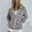 Grey, variant on Hoodies For Women Solid Zip Up Sweatshirts Heavyweight Leisure Color Long Sleeve Hooded Neck Regular Sleeves Womens Casual Zipper Coat Pocket Sweatshirt Tops Blue