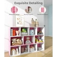 thumbnail image 4 of 11-Cube Pink Kids Bookshelf and Toy Organizer – Wooden Storage Shelf for Girl’s Room and Nursery, Ideal Gift for Toddlers and Preschoolers, 4 of 6