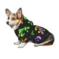 thumbnail image 7 of Fotbe Mardi Gras Carnival4 Print Small Dog Sweater Hoodies Pet Grey Hooded Soft Fleece Sweatshirts with Pocket Fall Winter Puppy Cat Sweaters Warm Clothes-X-Large, 7 of 7