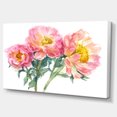 thumbnail image 2 of Bouquet de Pivoines Roses Aquarelle - Uvre d'Art Florale sur Toile, 2 of 3