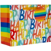 Jillson & Roberts Medium Gift Bags, Rainbow Birthday (60 Pcs)