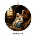 thumbnail image 2 of FAMTKT Christmas Ornaments Nativity Scene Decorations Flat Christmas Tree Hanging Ornaments, Nativity Xmas Tree Decorations for Winter Holiday Xmas Gifts for Women Men Car Hanging Ornaments, 2 of 2