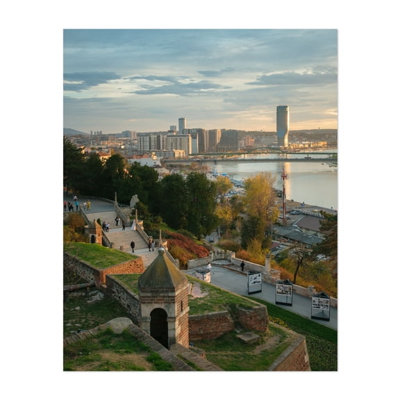 From Kalemegdan, Belgrade - Beograd Serbia Photography Unframed Wall Art Print 8 x 10 inches