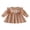 Brown, variant on Toddler Baby Girls Thanksgiving Outfit Turkey Bow Ruffle Smocked Dress Long Sleeve Plaid A-line Dress Fall Clothes 6M-5T