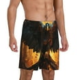 thumbnail image 2 of Sikiie Cool Black Eagle Mens Pajama Shorts, Lightweight Lounge Pant with Pockets Soft Sleep Pj Shorts for MenLarge, 2 of 6