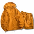 thumbnail image 7 of Bovxnpu Women 2 Piece Loungewear Set Beach Vacation Sweatsuit Tracksuit Set Sun Protection Loose Outdoor Sports Hiking Drawstring Hooded Outfit Set Summer Outfits, 7 of 7