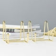 thumbnail image 3 of Multifunctional Art Display Shelf Decorative Plate Bracket Metal Gold Square Wire Stand For Bedroom Study Room, 3 of 8