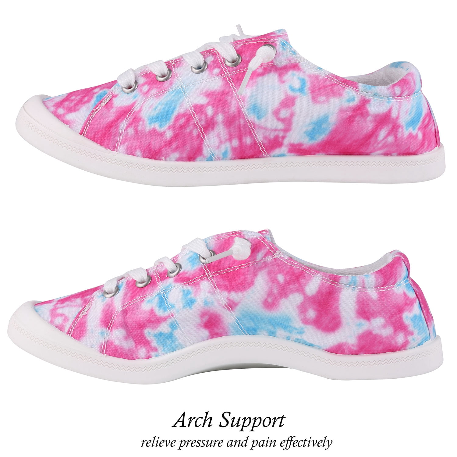 Women’s Canvas Sneakers – Low Top Lace-Up Fashion Shoes, Comfortable Slip-On Casual Walking Shoes for Everyday, Travel & Work