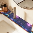 thumbnail image 2 of Yayeee Faucet Mat for Kitchen Sink 14.7" Diatomite Long Splash Guard Pad, Pink Neon Road, 2 Pack, 2 of 7