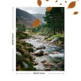 thumbnail image 3 of Mountain River Landscape Canvas Print Wall Art for Living Room Bedroom Office Entryway Dining Room Vacation Cabin Decor, 3 of 8