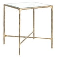 thumbnail image 4 of SAFAVIEH Couture Jessa Glam Glass Top Metal End Table, Brass, 4 of 8